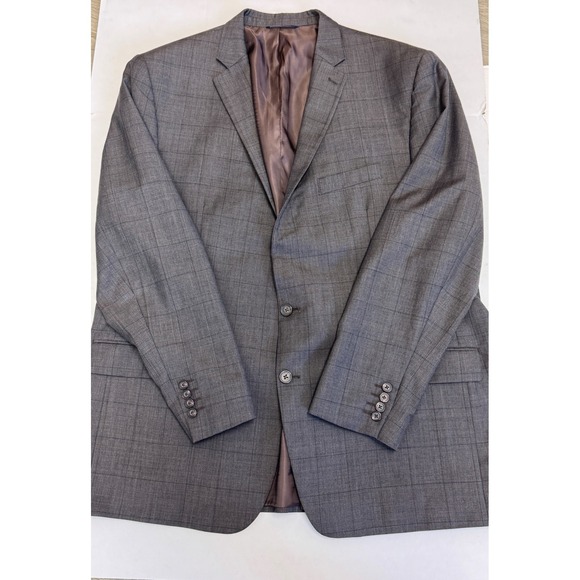 Ralph Lauren Mens Wool Plaid Blazer Sport Coat‎ Gray Brown